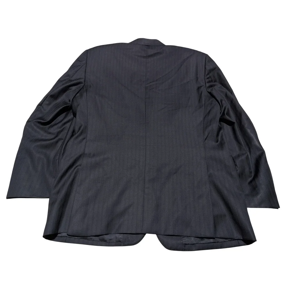 Jos. A. Bank Suit Jacket Mens 42R Navy Pinstripe 100% Wool 2Button Blazer Office